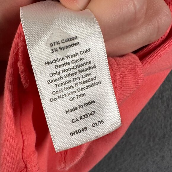 Talbots Factory Medium Coral Boat Neck Half Sleeve Pullover T-shirt Tee - Picture 7 of 8